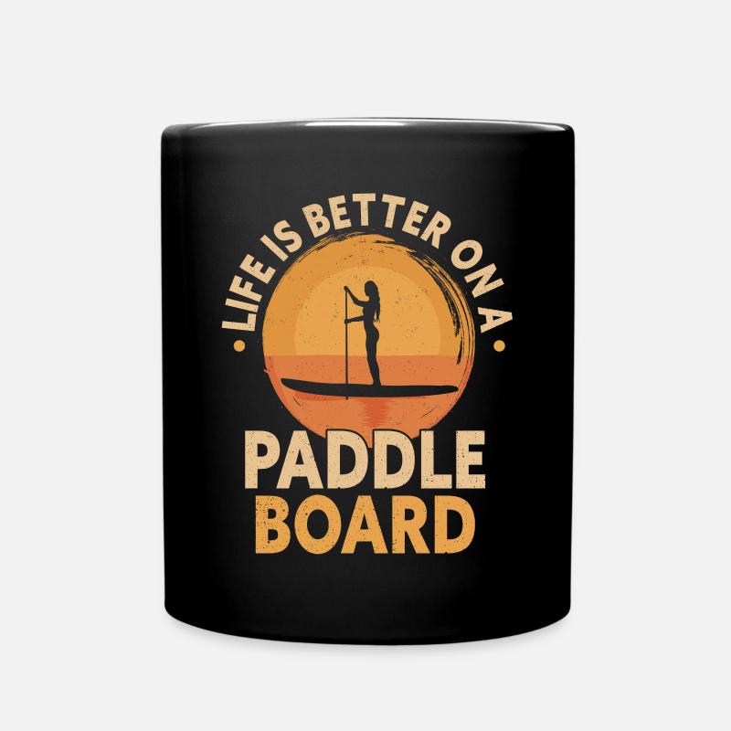 SUP Paddle Board Paddleboarding - Tasse einfarbig - Schwarz