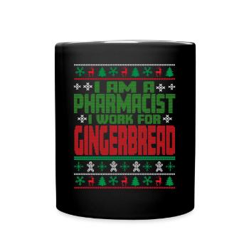 Pharmacist Christmas Saying - Full Colour Mug - black - Front