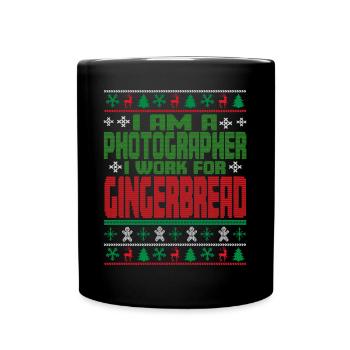 Photographer Christmas Saying - Full Colour Mug - black - Front