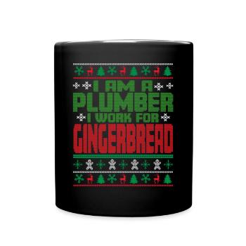 Plumber's Christmas Quote - Full Colour Mug - black - Front