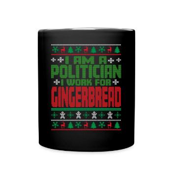 Politicien Dicton de Noël - Mug uni - noir - Devant