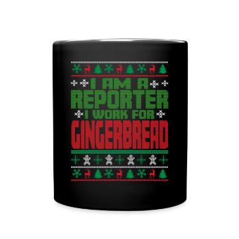 Reporter Christmas Quote - Full Colour Mug - black - Front