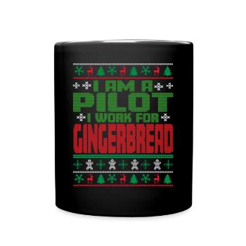 Pilot Christmas Quote - Full Colour Mug - black - Front