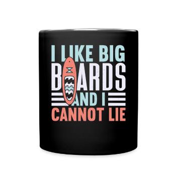 SUP Paddle Board Paddleboarding - Tasse einfarbig - Schwarz - Vorne