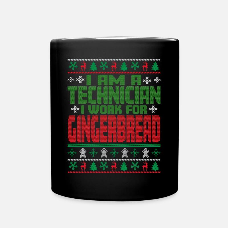 Techniker Weihnachten Spruch - Tasse einfarbig - Schwarz