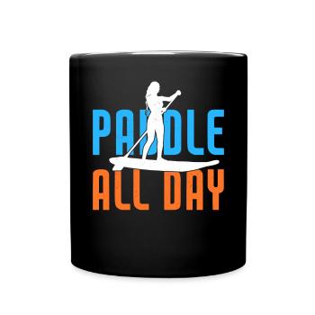 SUP Paddle Board Paddleboarding - Tasse einfarbig - Schwarz - Vorne