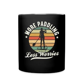 SUP Paddle Board Paddleboarding - Tasse einfarbig - Schwarz - Vorne