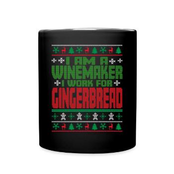 Winzer Weihnachten Spruch - Tasse einfarbig - Schwarz - Vorne