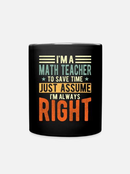Mathematics teacher - Full Colour Mug - black