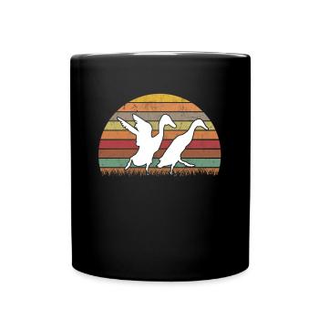 Indian Running Duck Retro Bottle Duck Vintage - Full Colour Mug - black - Front