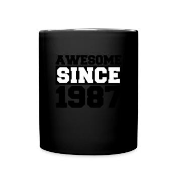 Awesome since 1987 - Tasse einfarbig - Schwarz - Vorne