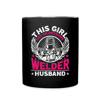 Soudeur Soudeur Femme Mari Ceci - Mug uni - noir - Devant