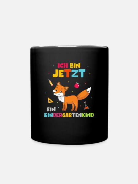 Ich bin jetzt ein Kindergartenkind - Tasse einfarbig - Schwarz