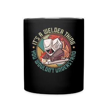 Soudeur Soudeur Vintage Rétro c’est - Mug uni - noir - Devant