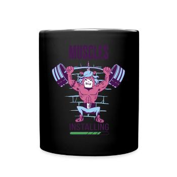 Les muscles installent l’entraînement fort - Mug uni - noir - Devant