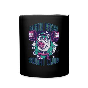 Bench Press Squad Club Bull Training Training Moti - Mug uni - noir - Devant