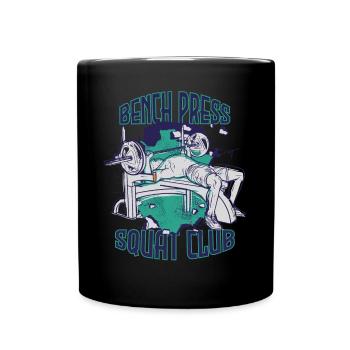 Bench Press Training Strength Training Gym M - Full Colour Mug - black - Front