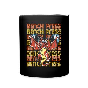 Bench Press Dragon Gym Entraînement de poitrine Entraînement en force - Mug uni - noir - Devant