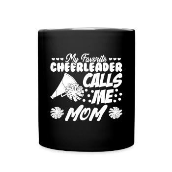 My Favorite Cheerleader Calls Me Mom Shirt - Tasse einfarbig - Schwarz - Vorne