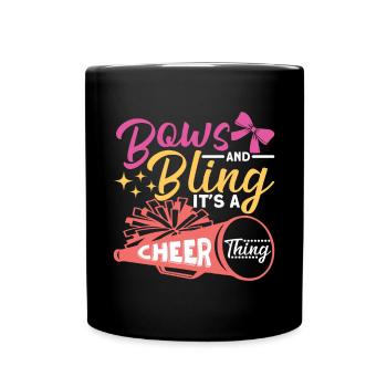 Bows And Bling It´s A Cheer Thing - Tasse einfarbig - Schwarz - Vorne
