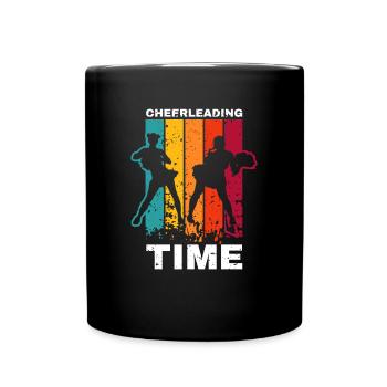 Cheerleading Time Vintage Retro Cadeau - Mug uni - noir - Devant