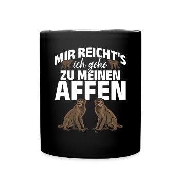 Mir Reicht's Ich Gehe Zu Meinen Affen - Orang-Utan - Tasse einfarbig - Schwarz - Vorne