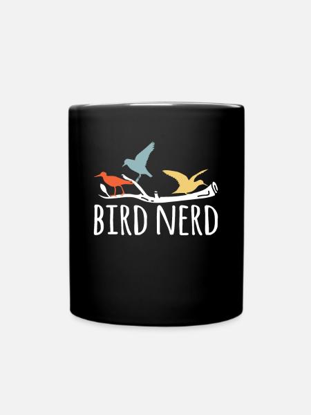 Bird Nerd Shirt Geschenk - Tasse einfarbig - Schwarz