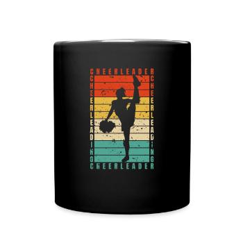 Vintage Retro Cheerleader - Tasse einfarbig - Schwarz - Vorne