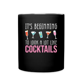 Its Beginning To Look A Lot Like Cocktails - Tasse einfarbig - Schwarz - Vorne