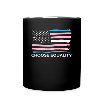 Drapeau des États-Unis Huma Trans LGBT Choose Equality - Mug uni - noir - Devant