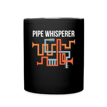 Pipe Whisperer Hydrauliker Shirt Geschenk - Tasse einfarbig - Schwarz - Vorne