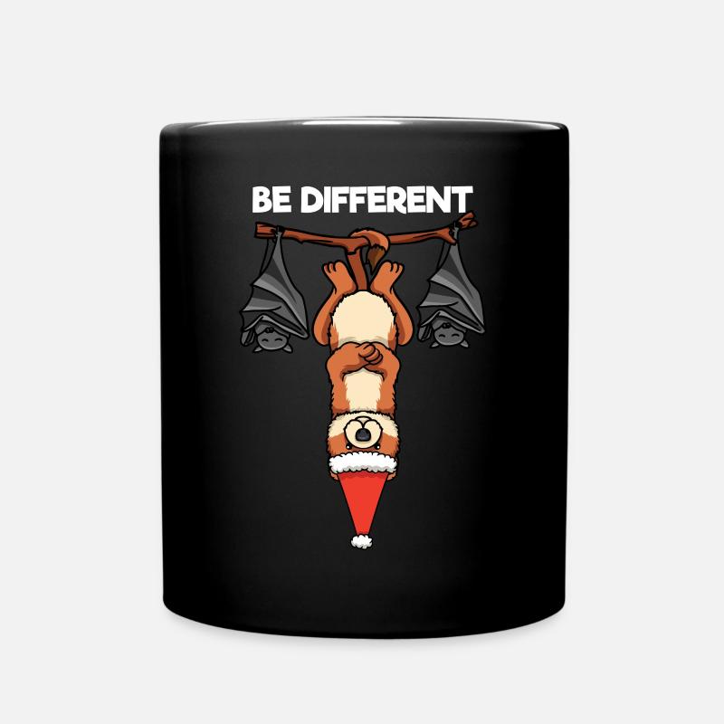 Be Different Weasel Bat Santa Claus - Full Colour Mug - black
