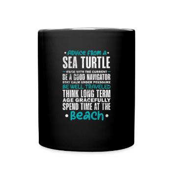 Turtle - Full Colour Mug - black - Front
