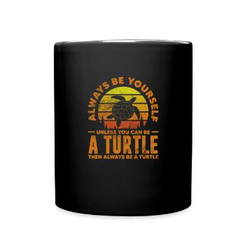 Tortue - Mug uni - noir - Devant