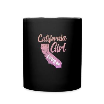 California USA Holidays America Gift - Full Colour Mug - black - Front