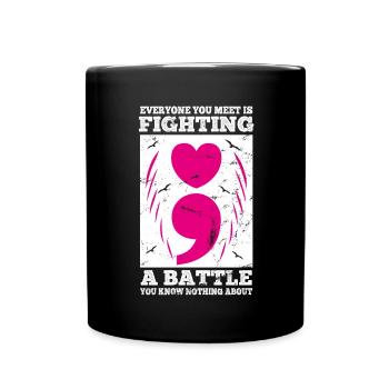Mental Health Depression Motivation Angst Traum - Tasse einfarbig - Schwarz - Vorne