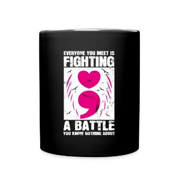 Mental Health Depression Motivation Angst Traum - Tasse einfarbig - Schwarz - Vorne