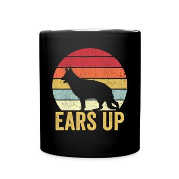 Policeman Police Dog Vintage - Full Colour Mug - black - Front
