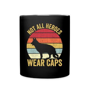 Polizist Polizeihund Vintage - Tasse einfarbig - Schwarz - Vorne