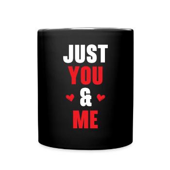 Juste Toi Et Moi Saint Valentin Coeurs Jour Cupidon - Mug uni - noir - Devant