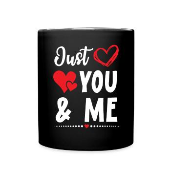 Juste toi et moi Saint-Valentin Hearts Day Cupidon - Mug uni - noir - Devant