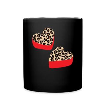 Valentinstag Herztag Amor Liebe Beziehung - Tasse einfarbig - Schwarz - Vorne