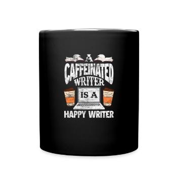 Coffee writer - Full Colour Mug - black - Front