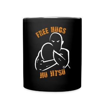 Free Hugs Judo Jiu-Jitsu BJJ Luta MMA Kampfsport - Tasse einfarbig - Schwarz - Vorne
