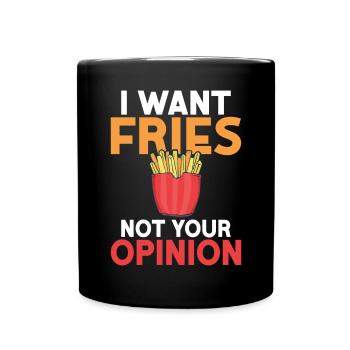 French Fries Lover Fast Food Gifts - Full Colour Mug - black - Front