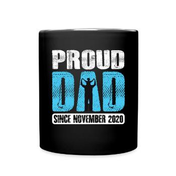 Proud Dad Since November 2020 - Full Colour Mug - black - Front