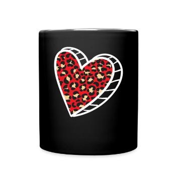 Valentinstag Herztag Amor Liebe Beziehung - Tasse einfarbig - Schwarz - Vorne