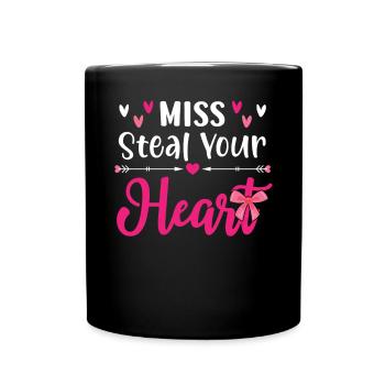 Miss Steal Your Heart Saint Valentin Hearts Day - Mug uni - noir - Devant