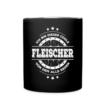 Fleischer Kollegen Geburtstag Metzger Geschenk - Tasse einfarbig - Schwarz - Vorne