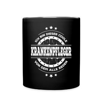 Krankenpfleger Geburtstag Krankenpflege Geschenk - Tasse einfarbig - Schwarz - Vorne